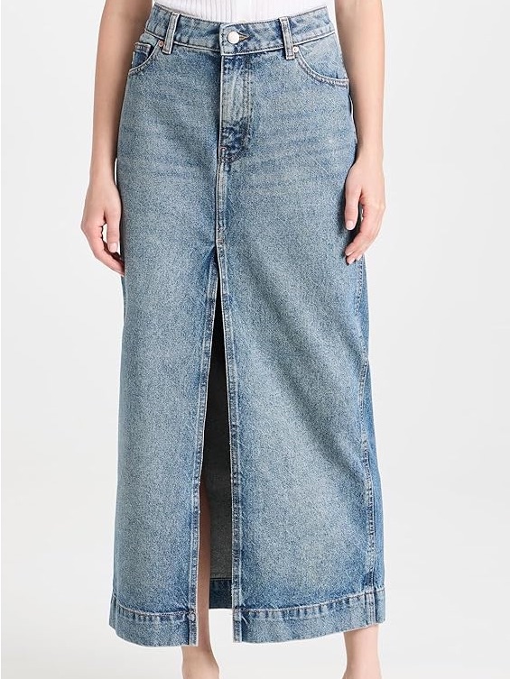 Nwt Dl1961 Asra Jean Skirt Maxi In Aged Mid Vintage 25